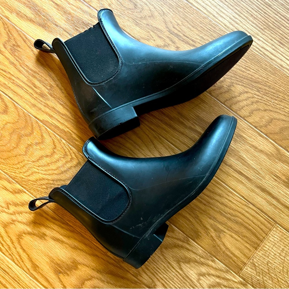 J Crew Mercantile black Chelsea rain boots size 9